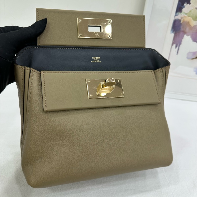 Hermes 8Q馬爾法米金扣 mini 2424，W刻，evercolor，閒置成色 有購證-7