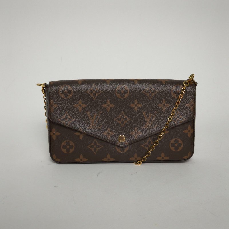 LOUIS VUITTON POCHETTEFELICIE三合一鏈條包老花PVC2018肩背包-0