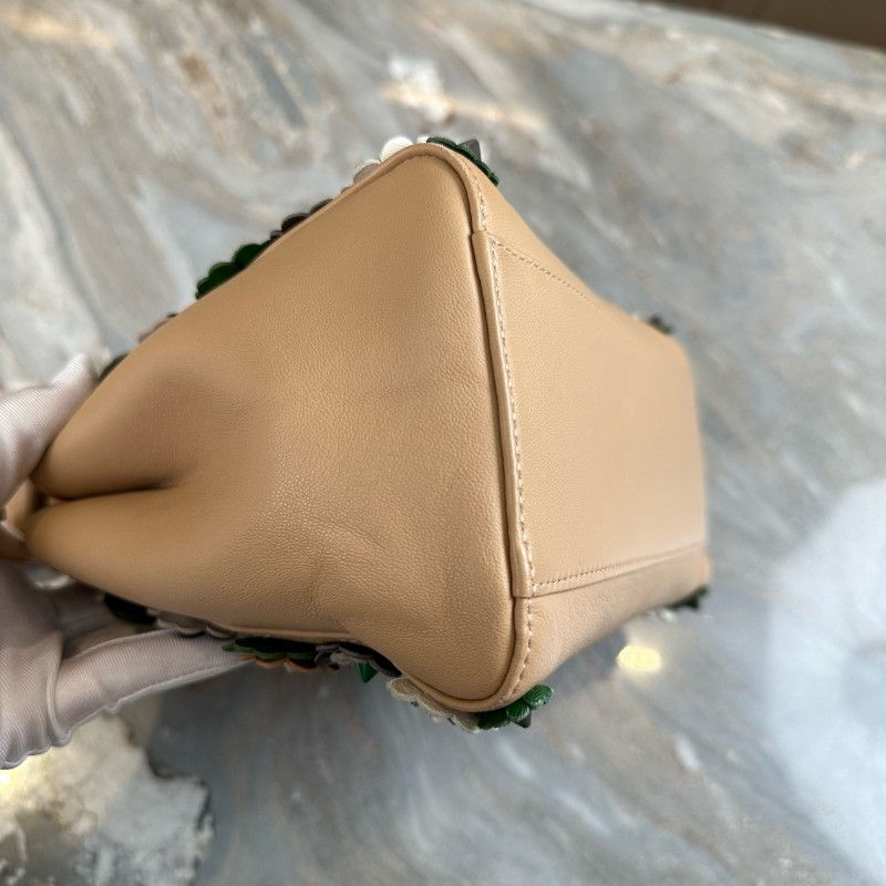 Fendi peekaboo 小怪獸花卉 全皮手提包肩背包 高公價款-9