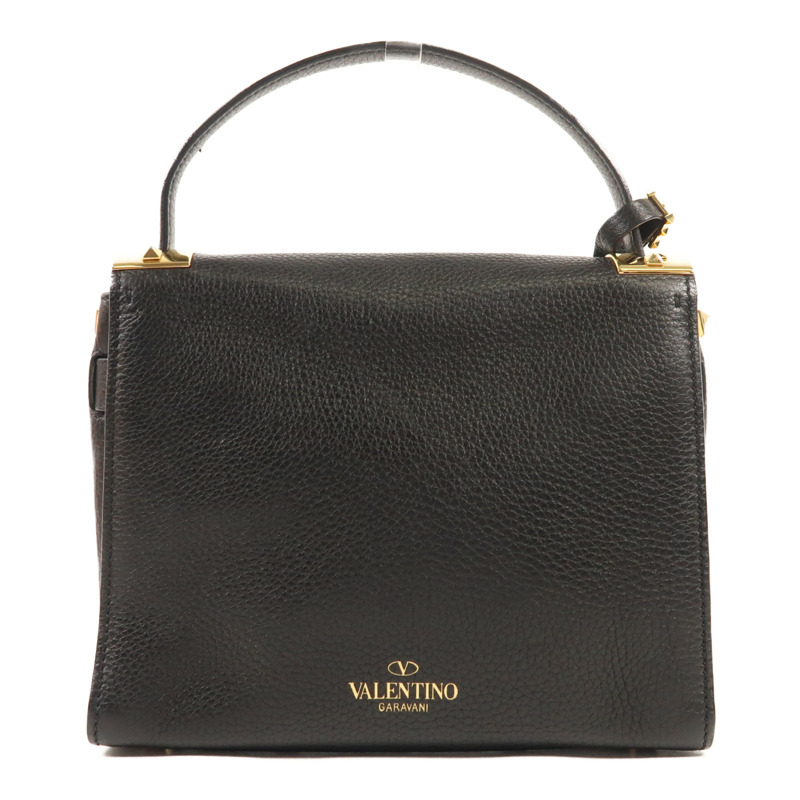 Valentino 牛皮皮革2 Way Shoulder金扣手挽肩背兩用袋-1