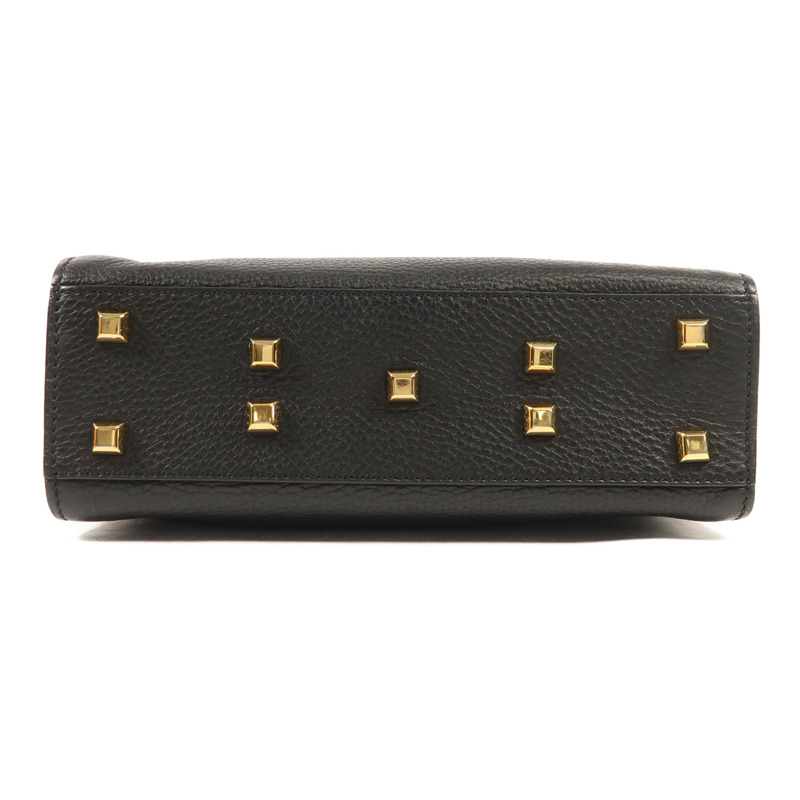 Valentino 牛皮皮革2 Way Shoulder金扣手挽肩背兩用袋-3