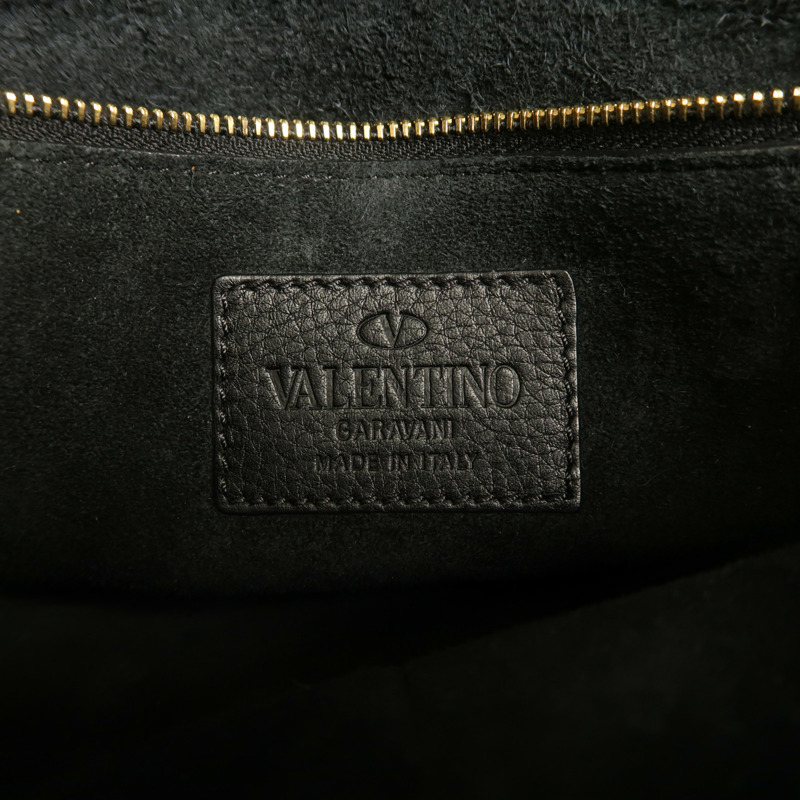 Valentino 牛皮皮革2 Way Shoulder金扣手挽肩背兩用袋-5