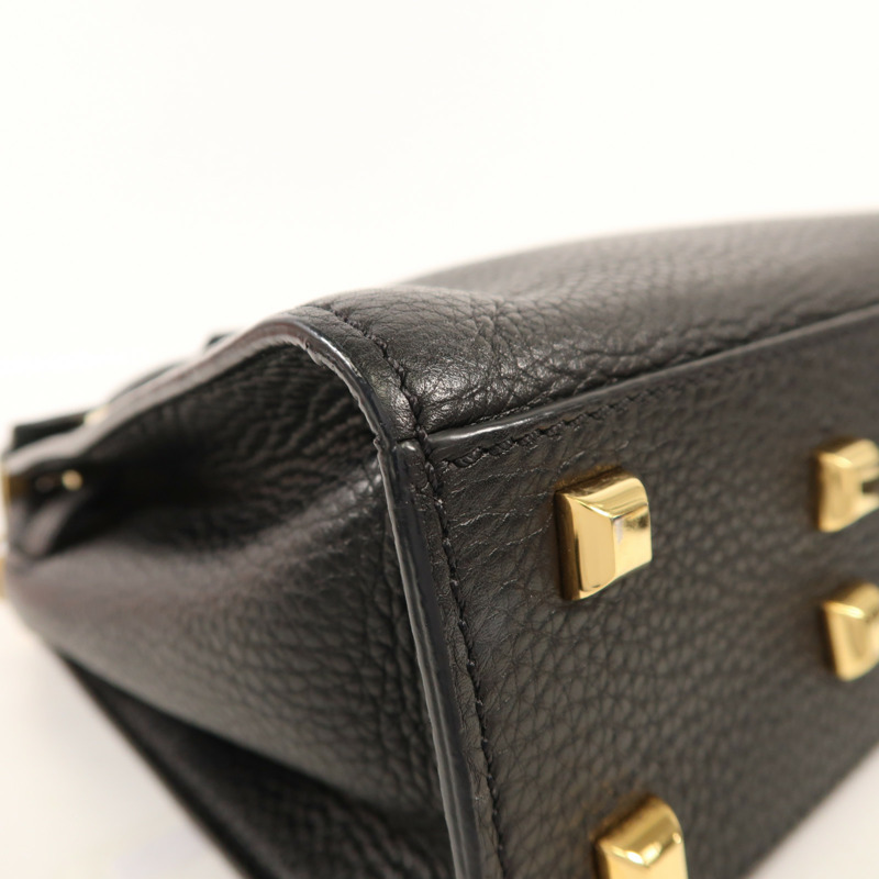 Valentino 牛皮皮革2 Way Shoulder金扣手挽肩背兩用袋-10