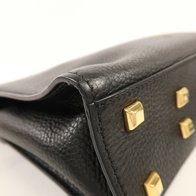 Valentino 牛皮皮革2 Way Shoulder金扣手挽肩背兩用袋-12