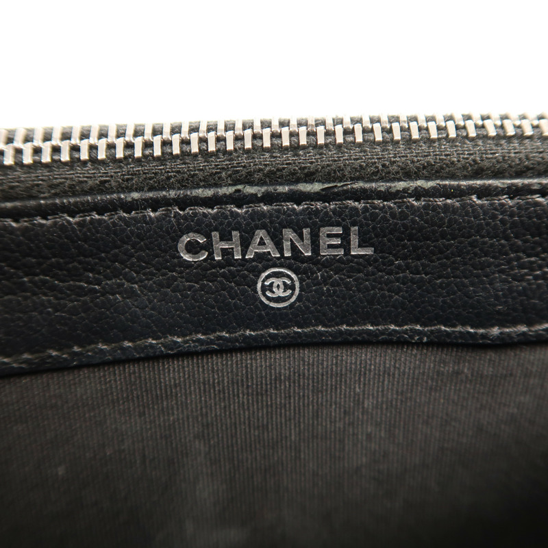 CHANEL 牛皮皮革Gabrielle Wallet On Chain鏈帶肩背袋-7