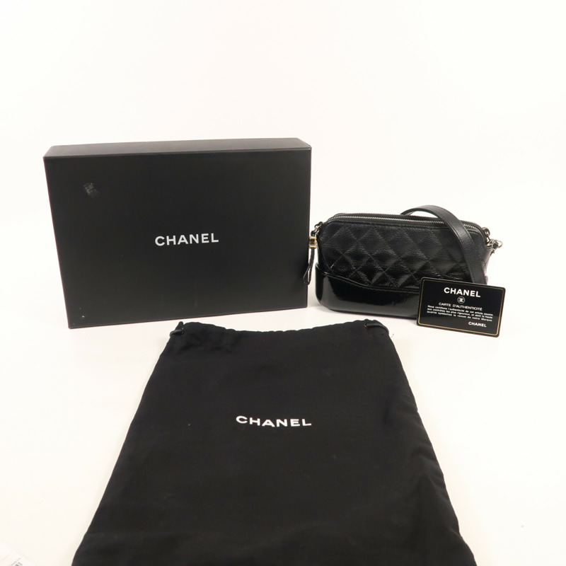 CHANEL 牛皮皮革Gabrielle Wallet On Chain鏈帶肩背袋-11