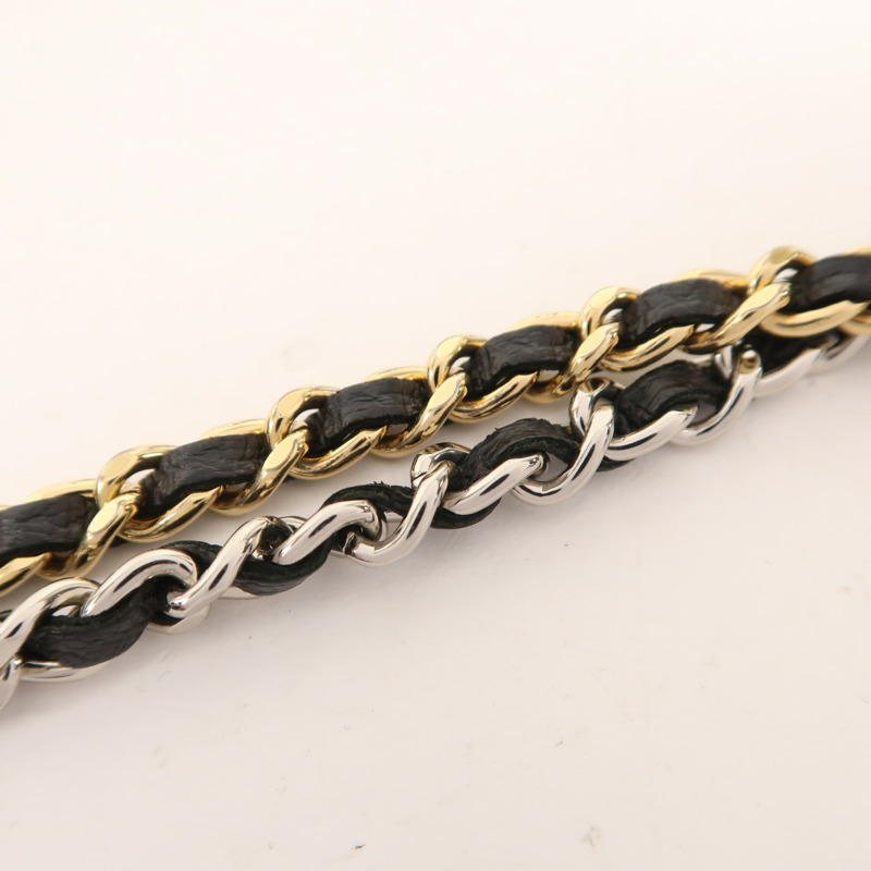 CHANEL 牛皮皮革Gabrielle Wallet On Chain鏈帶肩背袋-16