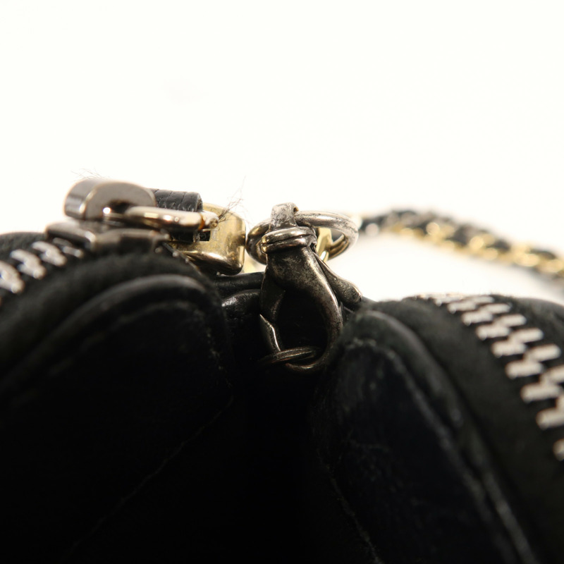 CHANEL 牛皮皮革Gabrielle Wallet On Chain鏈帶肩背袋-19