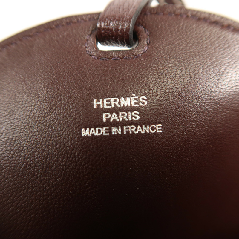 HERMES Mysore皮革In The Loop Phone To Go Wink GM銀扣肩背袋Rouge Sellier-5