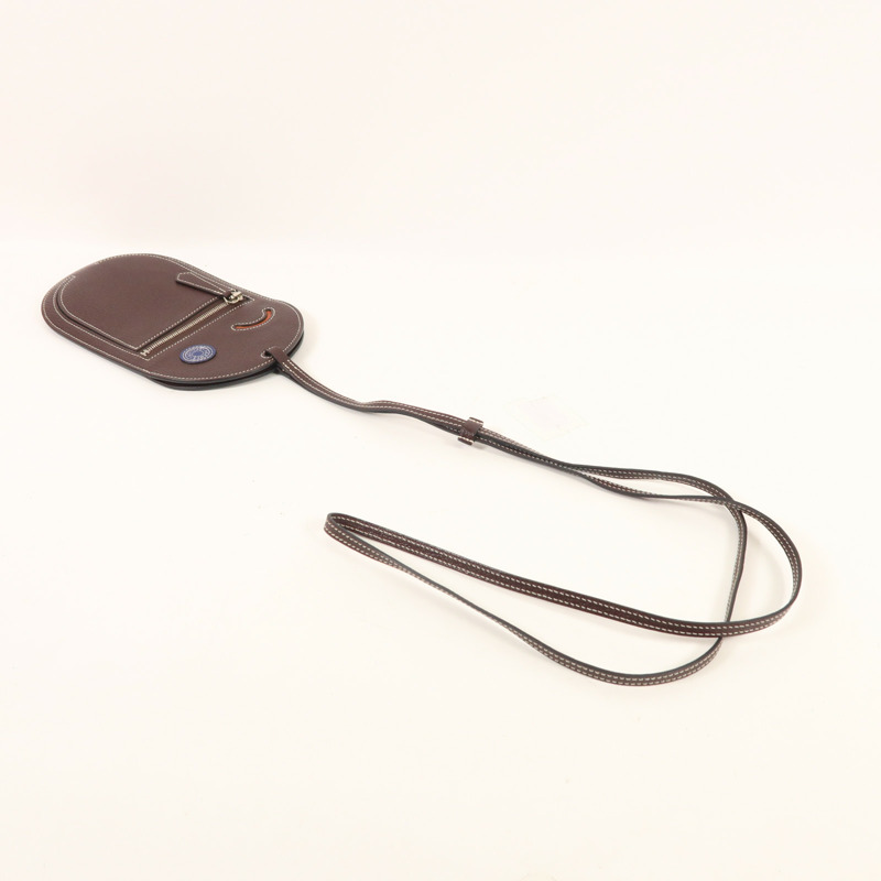 HERMES Mysore皮革In The Loop Phone To Go Wink GM銀扣肩背袋Rouge Sellier-7