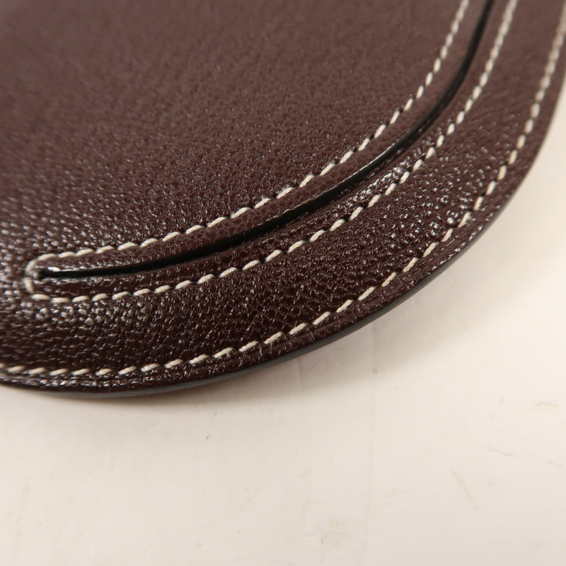 HERMES Mysore皮革In The Loop Phone To Go Wink GM銀扣肩背袋Rouge Sellier-9