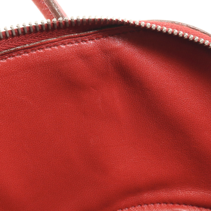 HERMES Clemence皮革Bolide 31銀扣手挽肩背兩用袋Vermillon-14