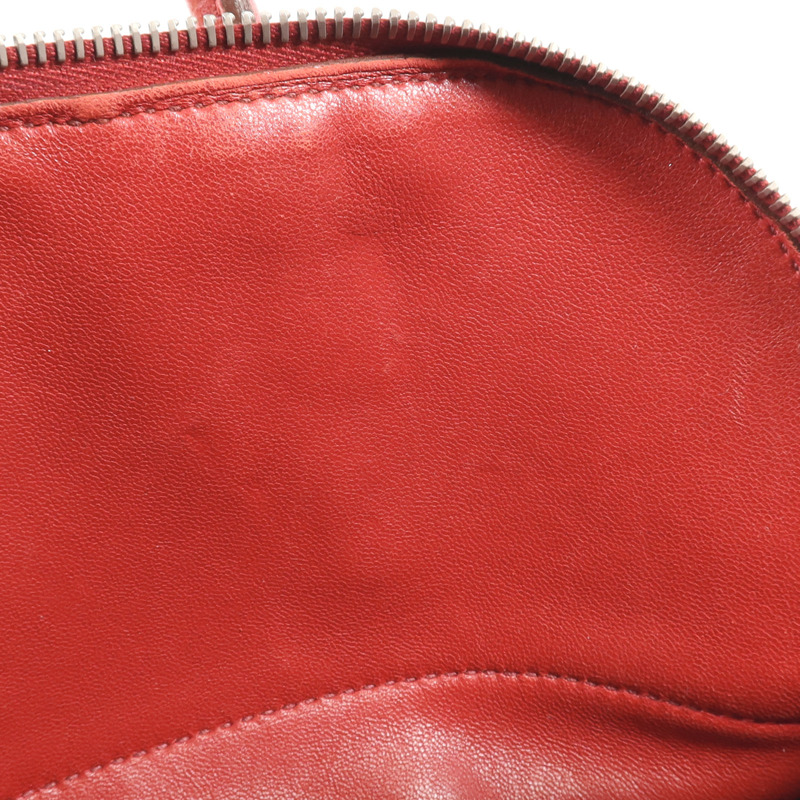 HERMES Clemence皮革Bolide 31銀扣手挽肩背兩用袋Vermillon-15