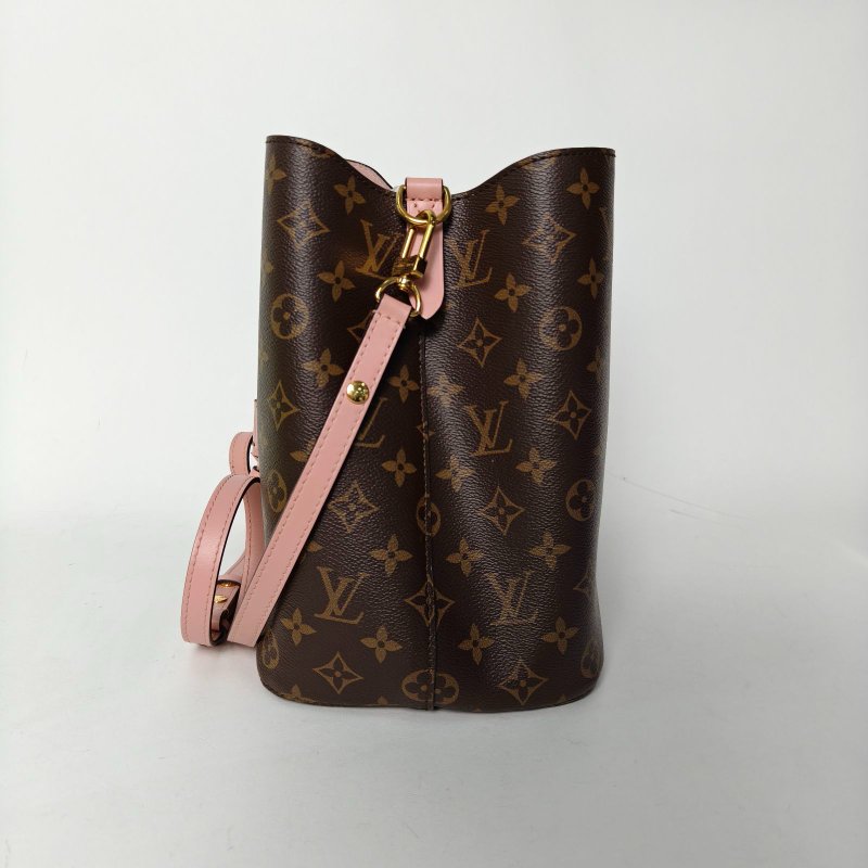 LOUIS VUITTON NÉONOÉ水桶包中號26粉色內裏老花PVC金扣晶片肩背包-3