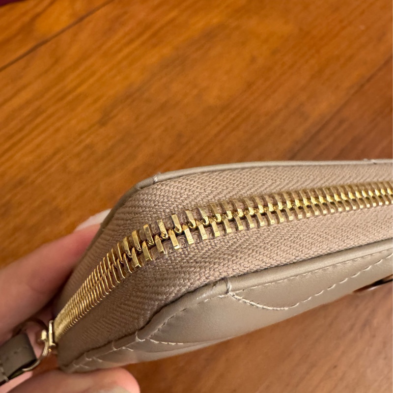 Gucci藕粉色金雙G marmontㄇ拉長夾-11