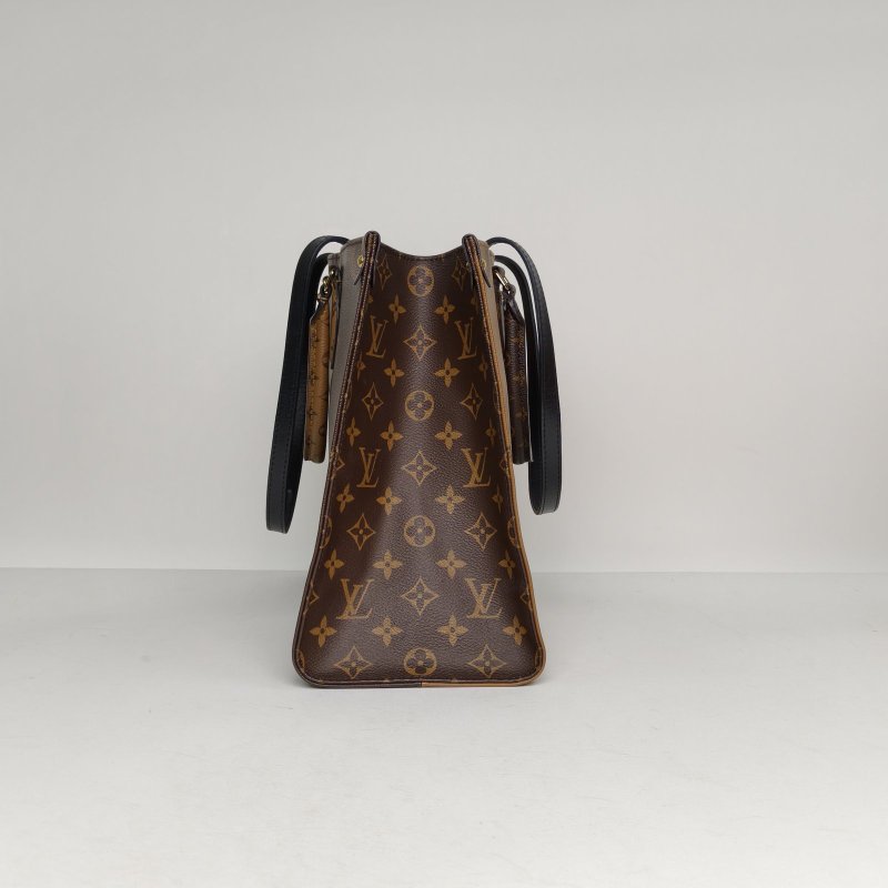 LOUIS VUITTON Onthego中號35老花PVC晶片肩背包-3