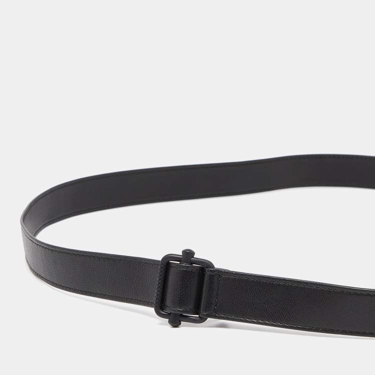 Bottega Veneta 黑色 細扣 金屬 皮帶 腰帶-6