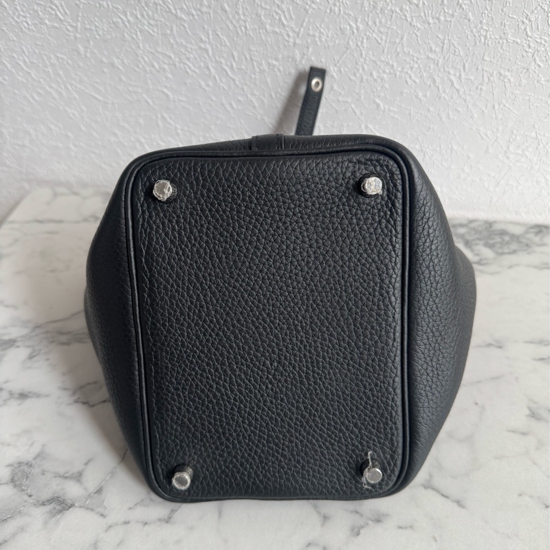 Hermes黑色銀釦picotin18-4