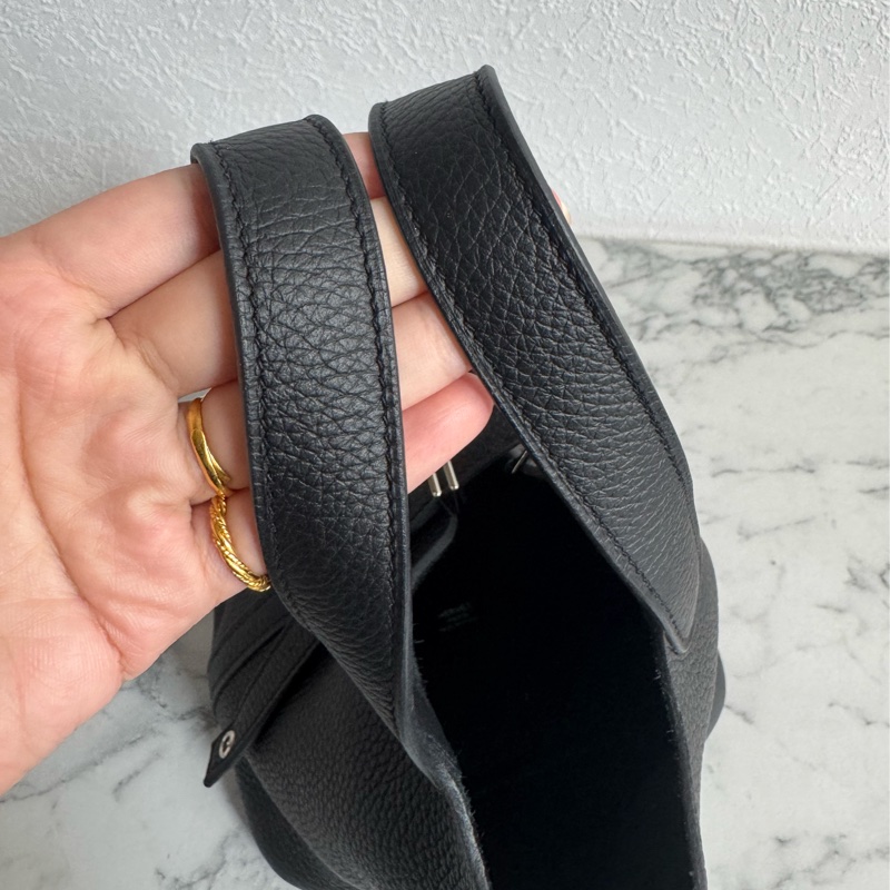 Hermes黑色銀釦picotin18-9