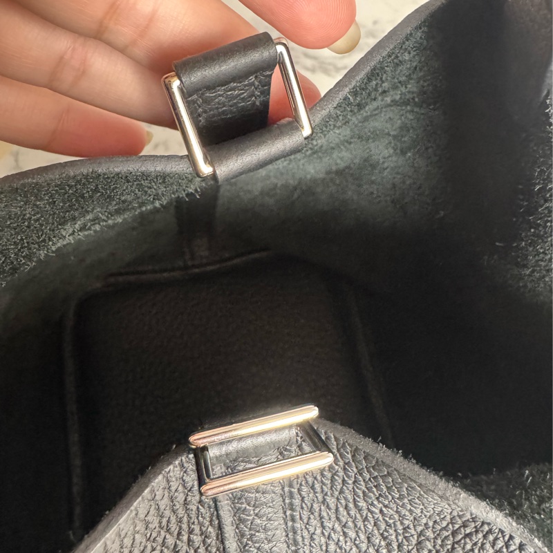 Hermes黑色銀釦picotin18-14