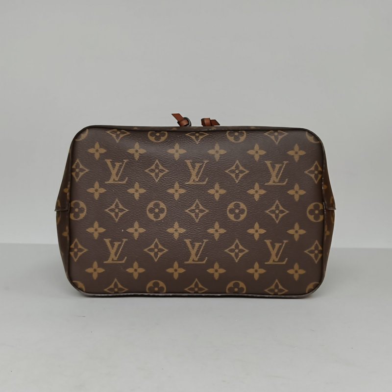 LOUIS VUITTON NÉONOÉ水桶包中號26棕色內裏老花PVC金扣晶片肩背包-4