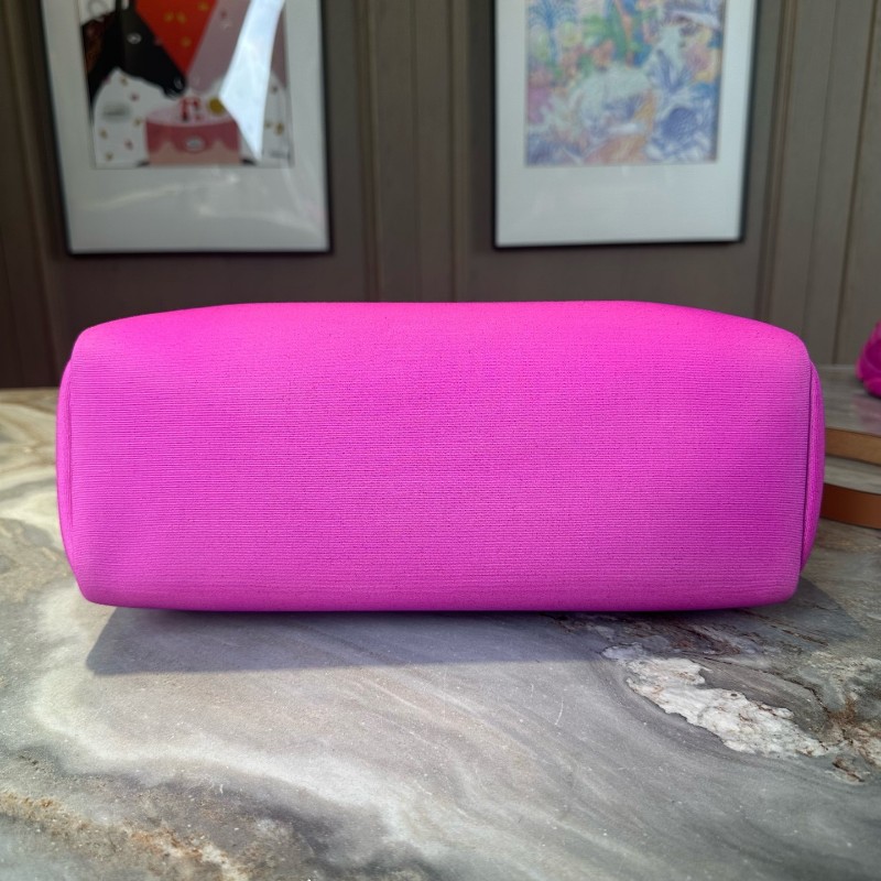 Hermes/愛馬仕 herbag31 火龍果拼紅棕銀扣 肩背包手提包-9