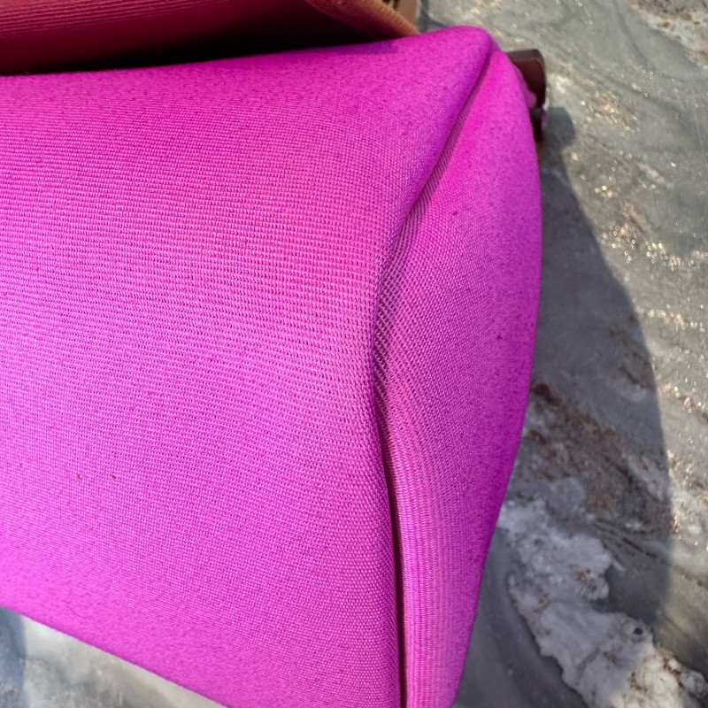 Hermes/愛馬仕 herbag31 火龍果拼紅棕銀扣 肩背包手提包-12