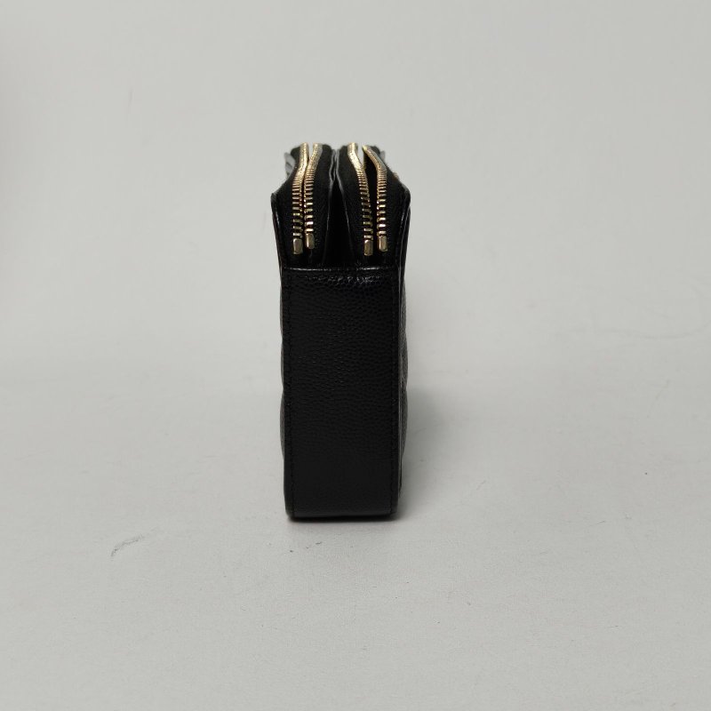 CHANEL Leboy相機包雙層拉鏈18黑色荔枝牛皮25開金扣肩背包-3