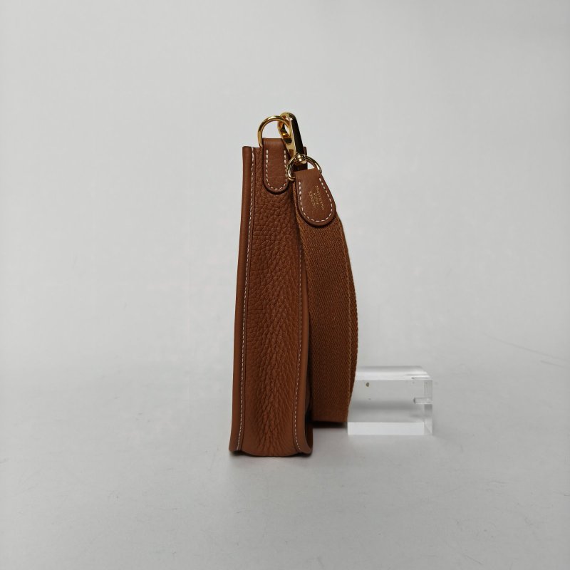 HERMES EvelyneMini1637金棕色TC皮K2025金扣肩背包-1