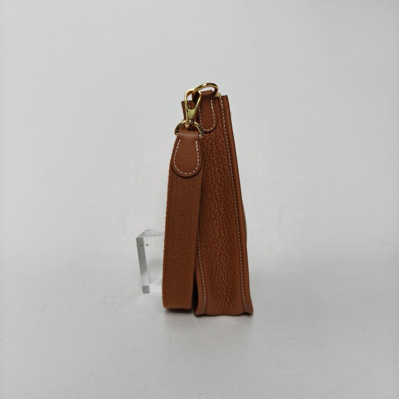 HERMES EvelyneMini1637金棕色TC皮K2025金扣肩背包-3