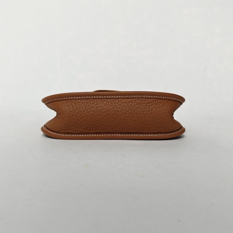 HERMES EvelyneMini1637金棕色TC皮K2025金扣肩背包-4