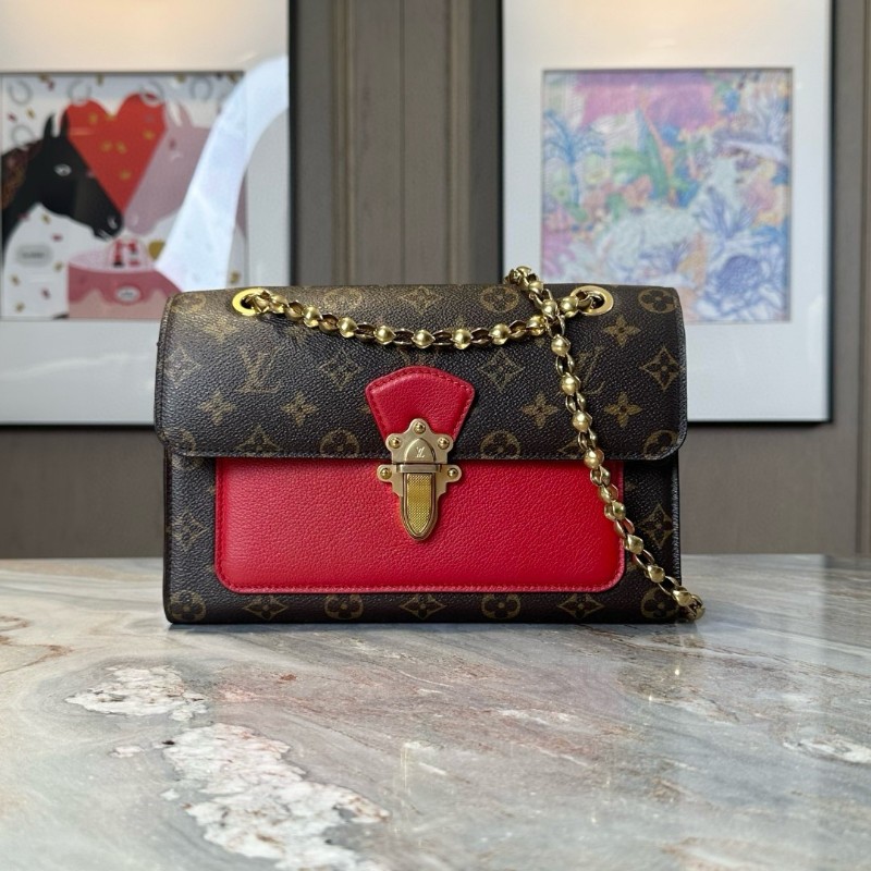 LV/路易威登 Victoire維多利亞 鏈條包 肩背包斜背包 晶片款-0