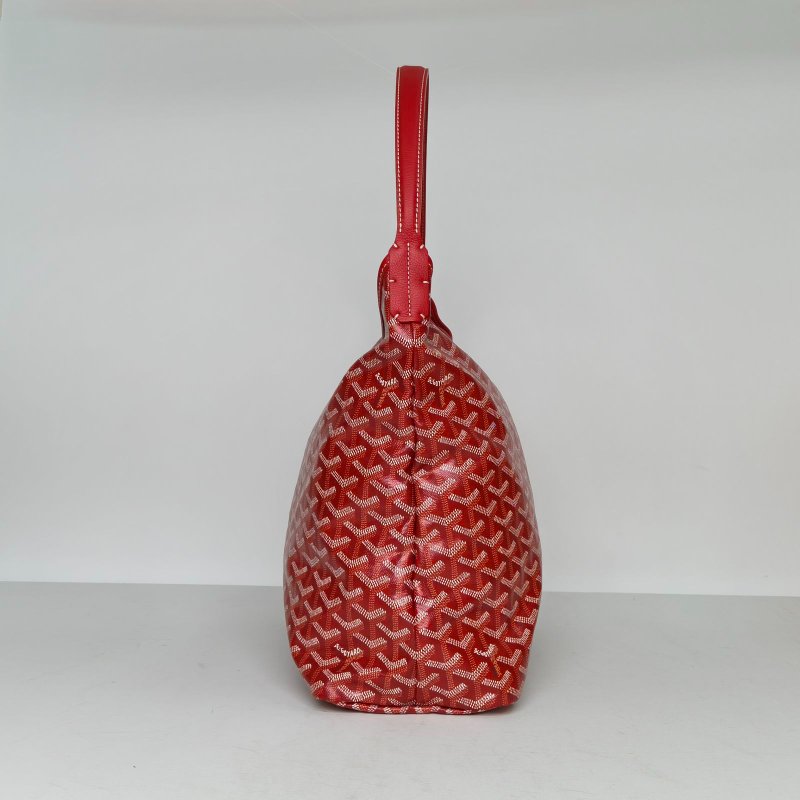 GOYARD BohemeHoboBag子母腋下包紅色PVC銀扣肩背包-1