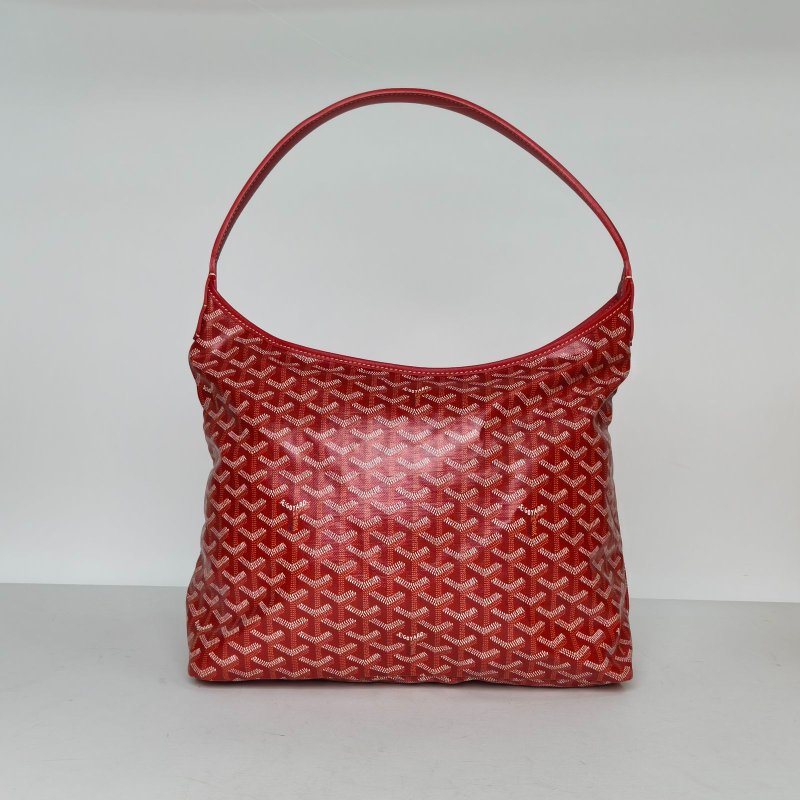 GOYARD BohemeHoboBag子母腋下包紅色PVC銀扣肩背包-2