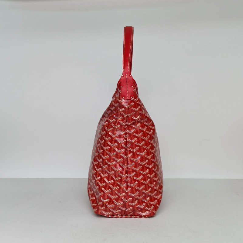 GOYARD BohemeHoboBag子母腋下包紅色PVC銀扣肩背包-3