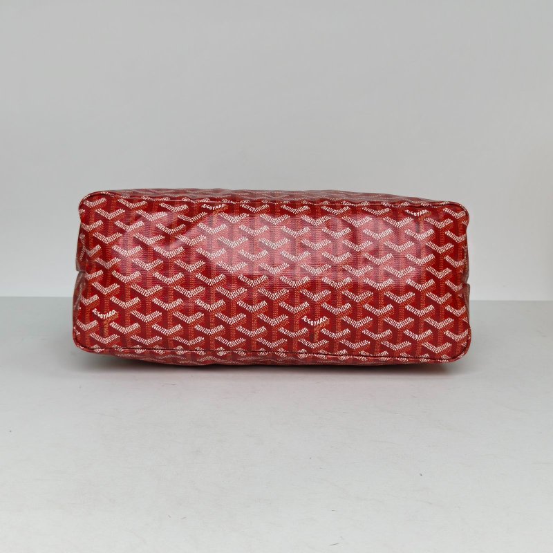 GOYARD BohemeHoboBag子母腋下包紅色PVC銀扣肩背包-4