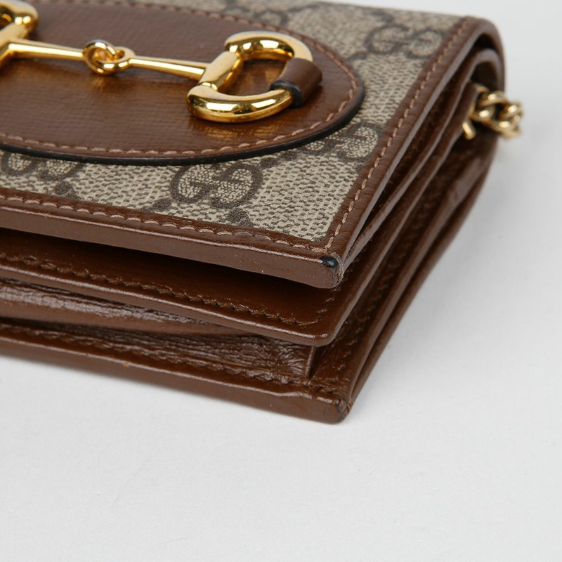 GUCCI GG Supreme 鏈條卡包 623180-6