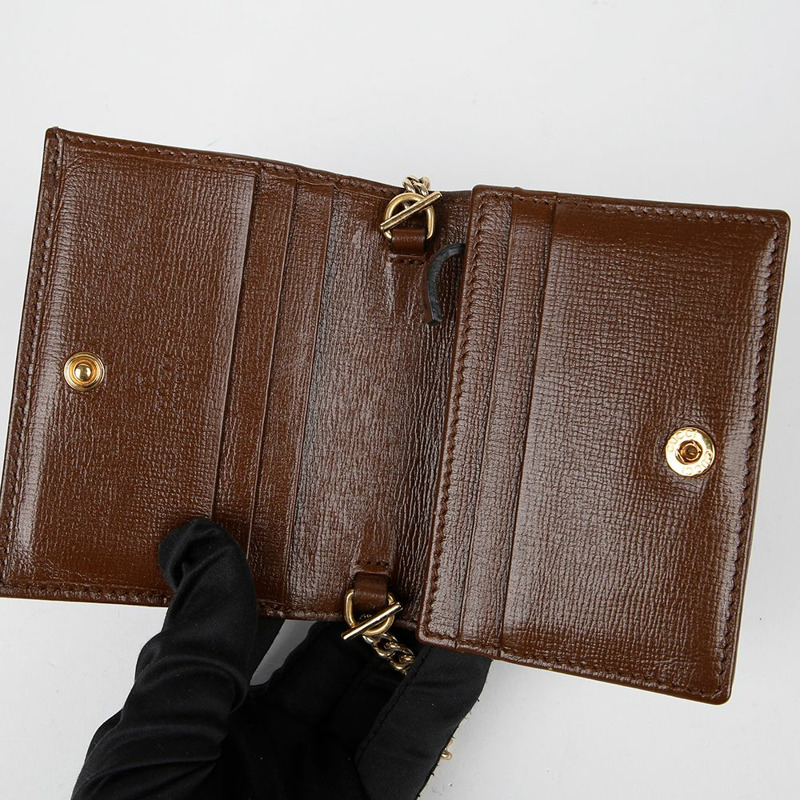 GUCCI GG Supreme 鏈條卡包 623180-8