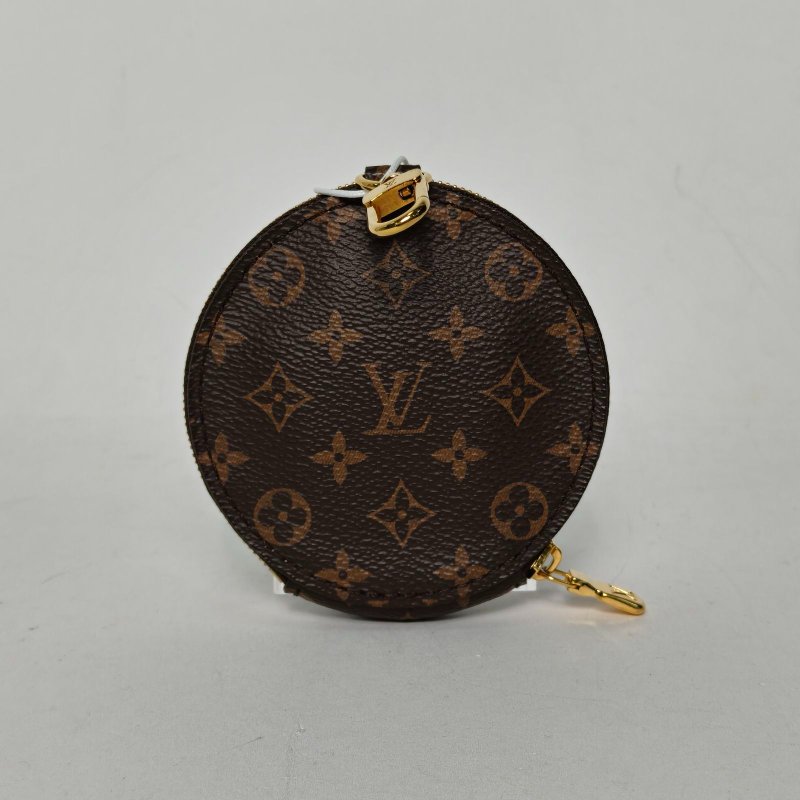 LOUIS VUITTON 老花PVC小圓餅零錢包肩背包-0