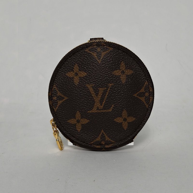 LOUIS VUITTON 老花PVC小圓餅零錢包肩背包-2