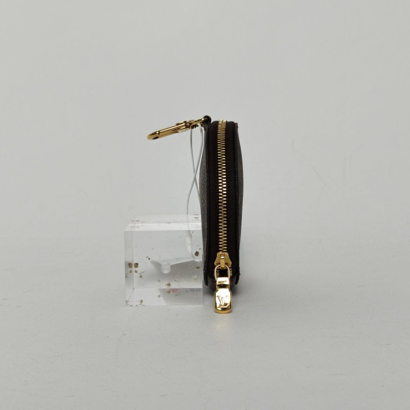 LOUIS VUITTON 老花PVC小圓餅零錢包肩背包-3