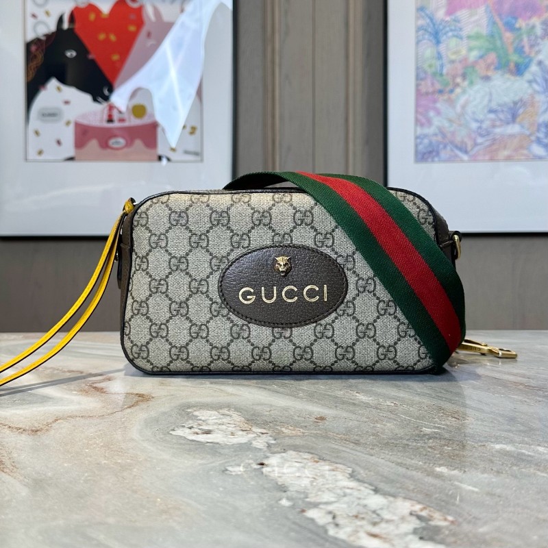 Gucci/古馳 虎頭相機包 寬肩帶舒適時尚 明星同款-0