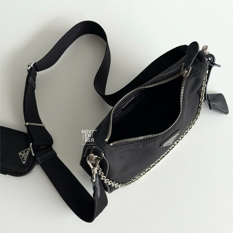 99新🆕 Prada 普拉達 經典三合一 Hobo🖤-2