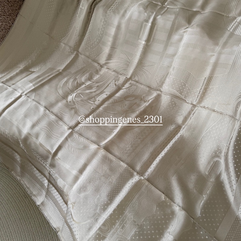 愛馬仕 Hermes 全新品 全真絲 140大方巾 披肩-3