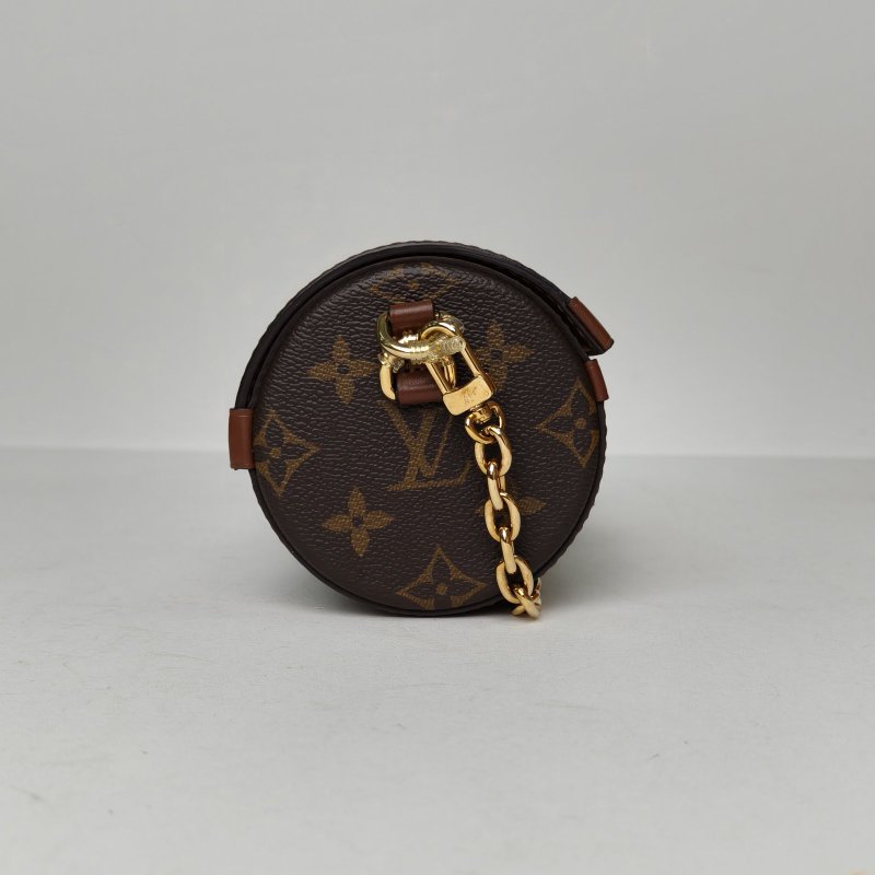 LOUIS VUITTON PAPILLON巴比龍TRUNK鏈條圓桶包老花PVC晶片肩背包-3