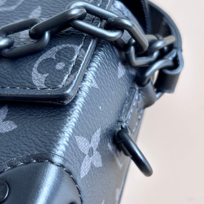 ::LOUIS VUITTON:: LV M81783 Steamer 黑色花紋方型箱包 斜背包 男包-7