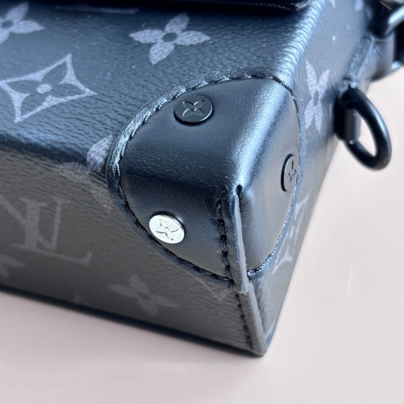 ::LOUIS VUITTON:: LV M81783 Steamer 黑色花紋方型箱包 斜背包 男包-8