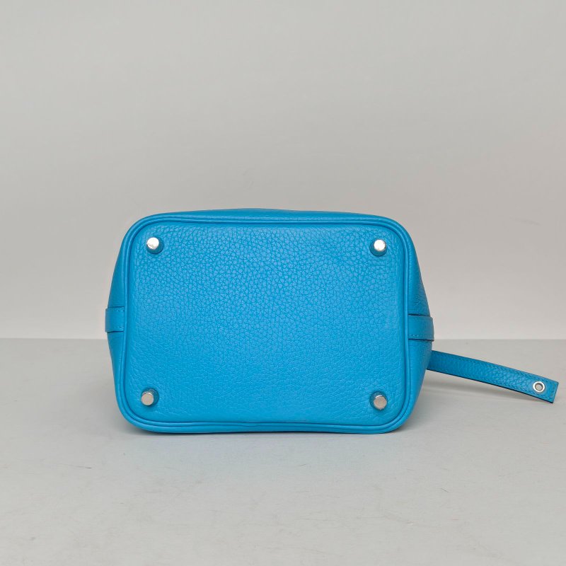 HERMES Picotin18菜籃子3P馬卡龍TC皮C刻銀扣肩背包-4