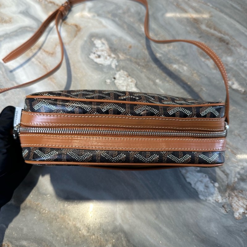 Goyard 黑色老花相機包彩繪版斜背包肩背包-3