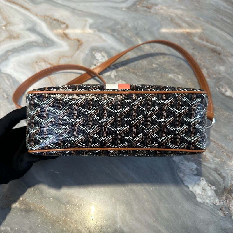 Goyard 黑色老花相機包彩繪版斜背包肩背包-7